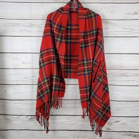 Mud Pie Sweaters - Mudpie | Plaid Blanket Shawl